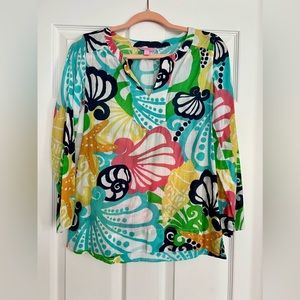 Lilly Pulitzer Thandie Tunic in Chiquita Bonita print! Size Small!🌸🌸